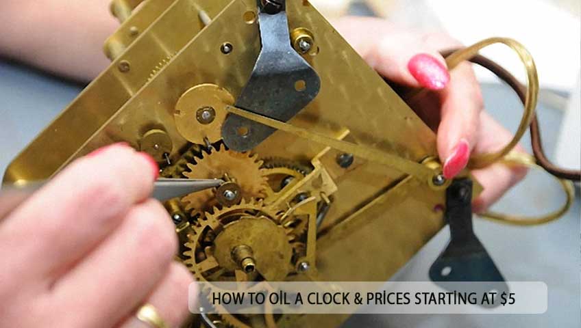 how to oil a clock